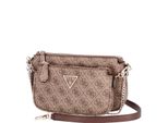 Guess Borsa A Tracolla Da Donna Noelle Latte Logo-Brown