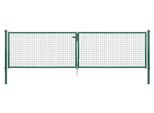 Alberts 604219 Cancello Doppio In Rete Metallica Ondulata, Verde, Larghezza 400 Cm, Altezza 100 Cm