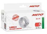 Meto 9506169 Meto Preisetiketten Leuchtrot Permanent 26,0 X 16,0 Mm, 6 Rollen