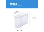 Novaliv Barattoli Sfusi Set Di 2 Barattoli Per Spolverare Da 1,3 Litri - Dimensioni (Lxpxh): 22 X 13 X 8,5 Cm - Barattolo Con Coperchio Da 1L Per Muesli Farina Zucchero Barattoli Organizzatore Per La Cucina Scatola Di Alimenti Per La Preparazione Dei Pasti
