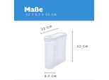 Novaliv Barattoli Sfusi Set Di 3 Barattoli Per Spolverare 2,4 Litri - Dimensioni (Lxlxh): 22 X 21 X 8,5 Cm - Barattolo Con Coperchio 2L Per Muesli Farina Zucchero Barattoli Cucina Organizer Cibo Scatola Preparazione Pasti
