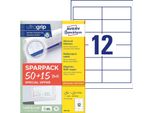 Avery Zweckform 4781-65 780 Avery Zweckform Etiketten Weiß 97,0 X 42,3 Mm