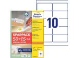 Avery Zweckform L4744REV-65 650 Avery Zweckform Etiketten Weiß 96,0 X 50,8 Mm