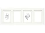 Deknudt S65KK1 Cornice Da Galleria Bianca Doppio Passe-Partout 4 Quadri 10X15 Cm