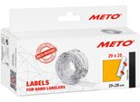Meto 30007370 Etichette Meto Per Etichettatrici Di Prezzo, 29 X 28 Mm, Arancione
