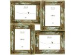 Deknudt S67UD1 Galleria Cornice In Legno Bianco Per 4 Foto Marrone Naturale 10X15 Cm