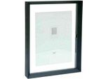 Deknudt S028K2 Cornice In Vetro Nero Alluminio Striscia Fluttuante Effetto Foto 15X20 20X25Cm