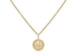Kette Mit AnhäNger Orolino "Gold 375 Mit Lilien-Motiv 42/45Cm Lang", Gelb, Halsketten, Damen, 42+3Cm, Gold, L: 45 B: 12Mm, GläNzend, B:12Mm