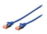 Digitus Professional - Cavo Patch - Da RJ-45 (M) A RJ-45 (M) - 5,0 M - Sftp, Pimf - Cat 6E - Ieee 802.3 - Senza Alogeni, Stampato, Senza Ganci - Blu (Confezione Da 10) (DK-1644-050-B-10)