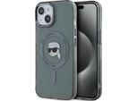 Karl Lagerfeld Klhmp15Shlskik Custodia Rigida Iphone 15 6.1 Czarny/Nero Iml Metallo Karl Head Magsafe