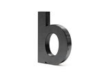 Numero Civico Wiltec B In Acciaio Inox Antracite Con Moderno Design 3D, Altezza 20 Cm, Carattere Arial, Resistente Alla Ruggine E Alle Intemperie, Con Materiale Di Montaggio