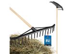 Kotarbau® Rastrello Robusto 550 Mm 16 Denti Con Manico Rastrello Per Foglie Rastrello Per Foglie Ventaglio Per Foglie Spazzatrice Per Foglie Rastrello Per Foglie In Plastica Nero