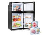 Combinazione Frigorifero/Congelatore Da Tavolo Merax BCD-86A, Minifrigo Con Vano Congelatore, Doppia Porta E Illuminazione A Led, 60 L, A Libera Installazione