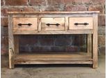 Opium Outlet Mobile Cassettiera Credenza In Legno Massiccio Asiatico Indiano Naturale Stile Country L X L X H: 120 Cm X 40 Cm X 78 Cm