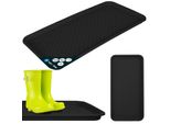 Kotarbau® Tappetino Scarpe Ingresso Vassoio Antigoccia- Plastica 38 X 76 Cm Nero Poggia Scarpe Antigoccia Facile Da Pulire Impermeabile