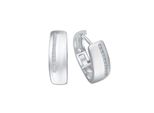 Paar Creolen Vivance "925 Silber Rhodiniert Mit Zirkonia", Silber (Silbergrau, Weiß), Ohrringe, Damen, One-Size, Silber 925 (Sterlingsilber)