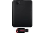 WD externe HDD-Festplatte Elements Portable, schwarz, 5 TB, Festplatten