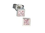 Paar Ohrstecker Jobo "Quadratische OhrhäNger Mit Zirkonia", Silber (Silber 925), Ohrringe, Damen, Silber 925 (Sterlingsilber), 925 Silber