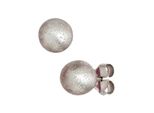 Paar Ohrstecker Jobo, Silber (Silber 925), Ohrringe, Damen, 6,3Mm, Silber 925 (Sterlingsilber), 925 Silber