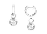Paar Creolen Zeeme "Silber 925 Rhodiniert Mit Zirkonia Weiß", Weiß (Weiß, Weiß), Ohrringe, Damen, One-Size, Silber 925 (Sterlingsilber)