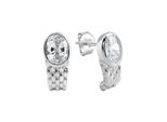 Paar Ohrstecker Zeeme "925/- Sterling Silber Rhodiniert Zirkonia", Weiß, Ohrringe, Damen, One-Size, Silber 925 (Sterlingsilber)