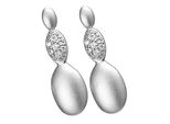Paar Ohrstecker Jobo "Ohrringe Mit 14 Zirkonia", Silber (Silber 925, Weiß), Ohrringe, Damen, Silber 925 (Sterlingsilber), 925 Silber Matt
