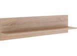 Wandboard Kochstation "Ks-Samos", Braun (Eichefarben), B:100Cm H:24Cm T:18Cm, Holzwerkstoff, Regale, Wandboard, 100 Cm Breit