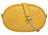 Gürteltasche CLUTY, Damen, Gr. B/H/T: 15cm x 20cm x 5cm onesize, gelb, Leder, Taschen, echt Leder, Made in Italy