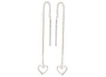 Paar OhrhäNger Jobo, Silber (Silber 925), Ohrringe, Damen, Silber 925 (Sterlingsilber), Herz 925 Silber