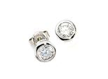 Paar Ohrstecker Jobo, Silber (Silber 925), Ohrringe, Damen, 6,4Mm, Silber 925 (Sterlingsilber), Rund 925 Silber Mit Zirkonia
