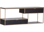 Lowboard Gutmann Factory "Porto", Schwarz (Schwarz, Gold), B:160Cm H:60Cm T:40Cm, Sideboards, Lowboard, Kommode, Breite 160 Cm