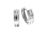 Paar Creolen Vivance "925 Silber Zirkonia", Weiß (Weiß, Weiß), Ohrringe, Damen, One-Size, Silber 925 (Sterlingsilber)