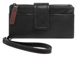 Geldbörse X-ZONE, schwarz, Leder, unifarben, casual, Kleinlederwaren, echt Leder
