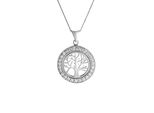 Kette Mit AnhäNger Vivance "925-Sterling Silber Rhodiniert", Weiß, Halsketten, Damen, 40+5Cm, Silber 925 (Sterlingsilber), L: 45 B: 19Mm, GläNzend, B:19Mm
