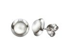 Paar Ohrstecker Vivance "925/- Sterling Silber Rhodiniert Perlmutt", Weiß, Ohrringe, Damen, One-Size, Silber 925 (Sterlingsilber)