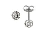 Paar Ohrstecker Jobo, Silber (Edelstahlfarben), Ohrringe, Damen, 4,1Mm, Edelstahl, Edelstahl Mit Kristallsteinen