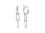 Paar Creolen Vivance "925-Sterling Silber Rhodiniert", Weiß, Ohrringe, Damen, One-Size, Silber 925 (Sterlingsilber)