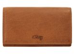 Geldbörse CLUTY, braun (cognac), Leder, unifarben, klassisch, Kleinlederwaren, echt Leder
