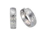 Paar Creolen Vivance "925 Silber Diamantiert", Weiß, Ohrringe, Damen, One-Size, Silber 925 (Sterlingsilber)