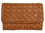 Geldbörse SAMANTHA LOOK, braun, Leder, casual, Kleinlederwaren, echt Leder