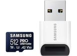 SAMSUNG Speicherkarte PRO Ultimate microSD 128GB, blau, 512 GB, Speicherkarten