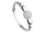 Fingerring JOBO Ring mit 19 Zirkonia Gr. 60, silber (silber 925, weiß), Fingerringe, Damen, 60, Silber 925 (Sterlingsilber), 925 Silber