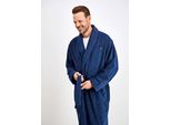 Bademantel BISON BISON Bademantel Gr. XXXL, blau (dk blau), 3XL, Oberstoff: 100% Baumwolle, Hausmäntel