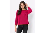 3/4 Arm-Pullover HEINE Pullover, Damen, Gr. 48, pink, 100% Baumwolle, unifarben, 3/4-Ärmel, Pullover
