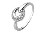 Fingerring Jobo Gr. 52, Silber (Silber 925), Fingerringe, Damen, 52, Silber 925 (Sterlingsilber), Fingerring, 925 Silber Mit 25 Zirkonia