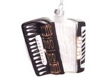 Brubaker Fisarmonica Nera Bianca - Guaina Natalizia In Vetro Dipinta A Mano - Decorazione Per Albero Di Natale Figurine Divertente Decorazione Pendente - 10 Cm