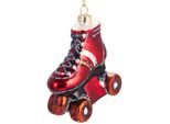 Brubaker Pattino A Rotelle Rosso - Guaina Natalizia In Vetro Dipinta A Mano - Decorazione Per L'albero Di Natale Figurine Divertenti Decorazione Pendente - Circa 9 Cm