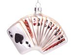 Gioco Di Carte Brubaker - Guaina Di Natale In Vetro Dipinta A Mano - Figurine Di Decorazione Per L'albero Di Natale - Guaina Ciondolante Per L'albero Di Natale - 11,5 Cm