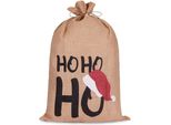 Brubaker Sacco Di Natale Ho Ho Ho - Sacco Regalo Di Natale Da 80 Cm - Sacco Di Babbo Natale In Iuta Con Cordino, 1 Pezzo