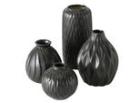 Boltze Vasen Zalina 4er, 9-20 cm, Ø 9-12 cm, schwarz